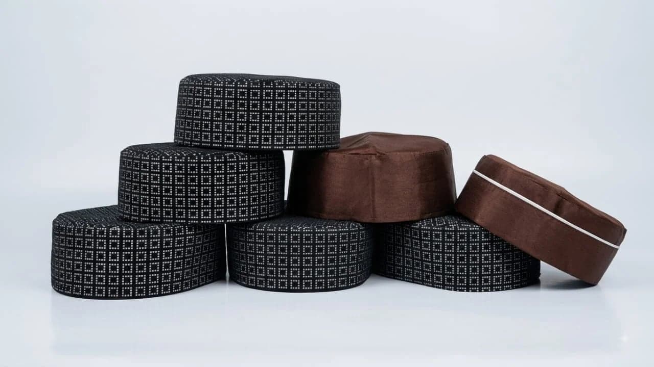 Black Color Small Baby Size Beautiful Design Islamic Items Malaysian Tupi For Men || Cap For Men || BD Hat || Made By Bangladesh